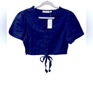 And Now This Cropped Blouse - Sz Large NWT